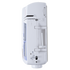 A white modern sewing machine shown from a rear three-quarter view against a plain white background.