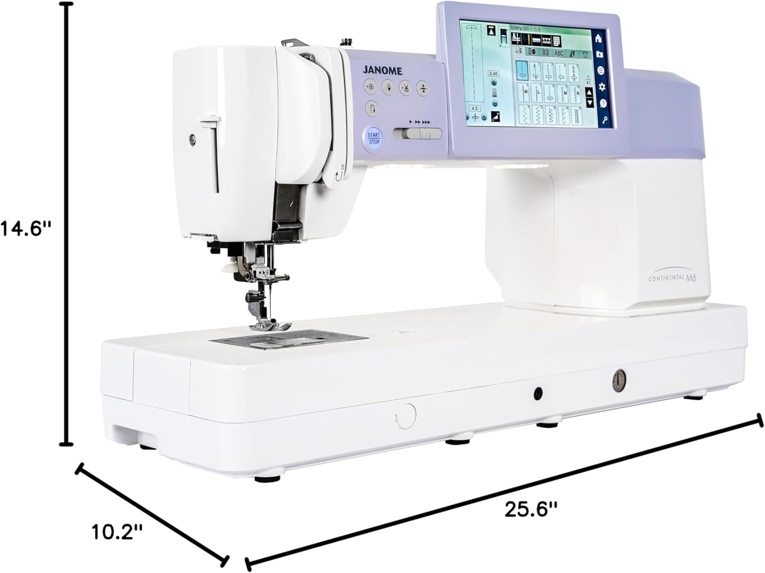Janome Continental M6 Sewing and Quilting Machine Dimensions