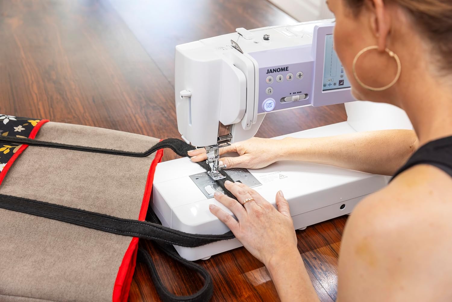 Janome Continental M6 Sewing and Quilting Machine in Use