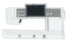 White and black rectangular patch with a central black square on a white background