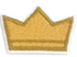 Gold crown patch on a white background