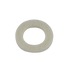 A small off-white felt ring gasket on a plain white background.