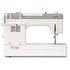 A Janome sewing machine in white and gray, shown from a front-three-quarters angle on a clean white background.
