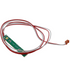 A small electronic sensor module with a green circuit board, red and white wires, and an orange connector, shown on a plain white background.