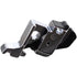 A close-up of a black and silver metal mechanical component, likely a bracket or hardware part, shown on a plain white background.
