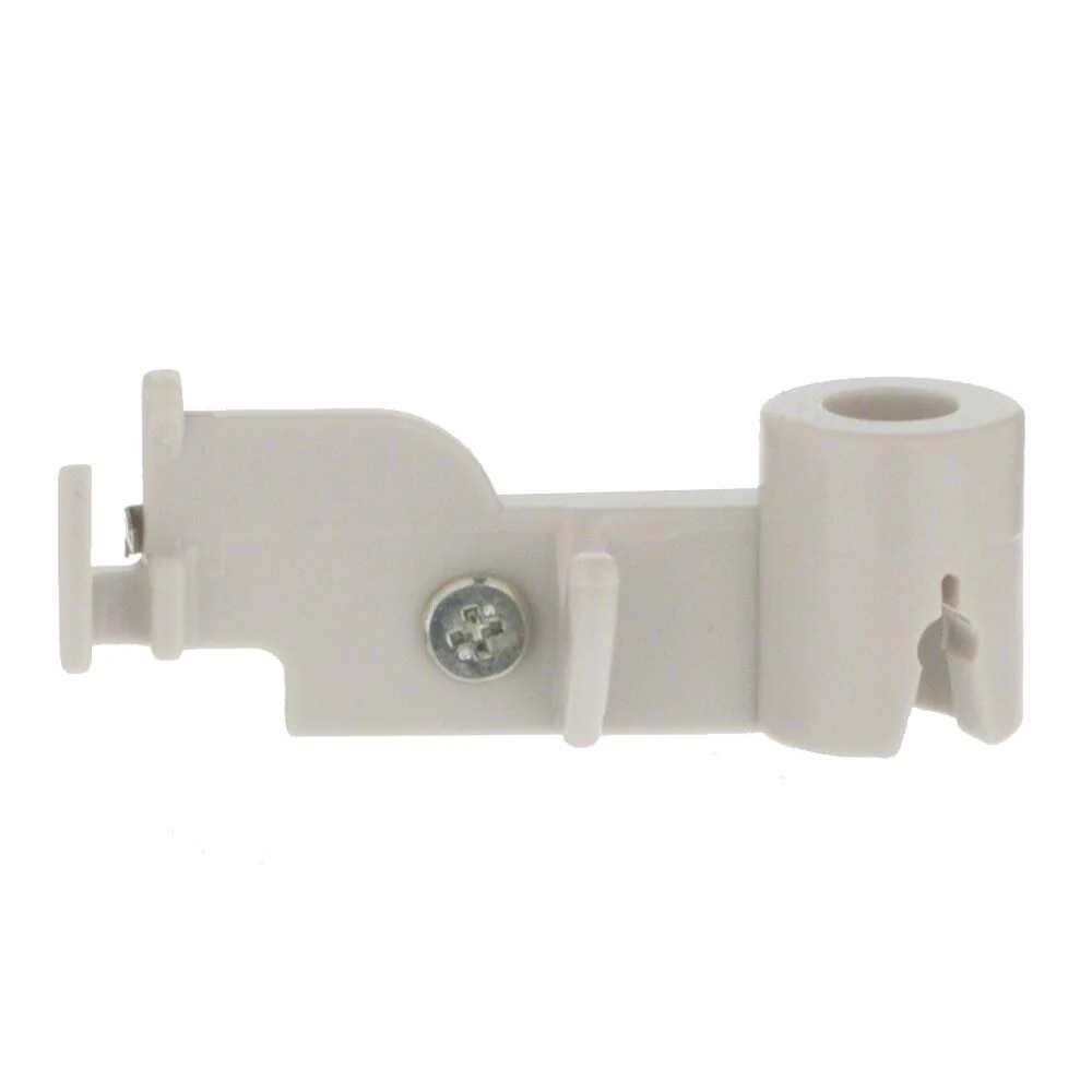 White needle threader on a white background