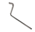 A metallic silver hex key with a bent shaft, shown on a plain white background.