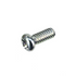 A single silver metal screw with a slotted cross-profile head and threaded shank, shown on a plain white background.