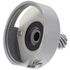 A circular metal mechanical component with a ribbed spiral shaft, set against a plain white background.