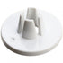 White plastic component on a white background
