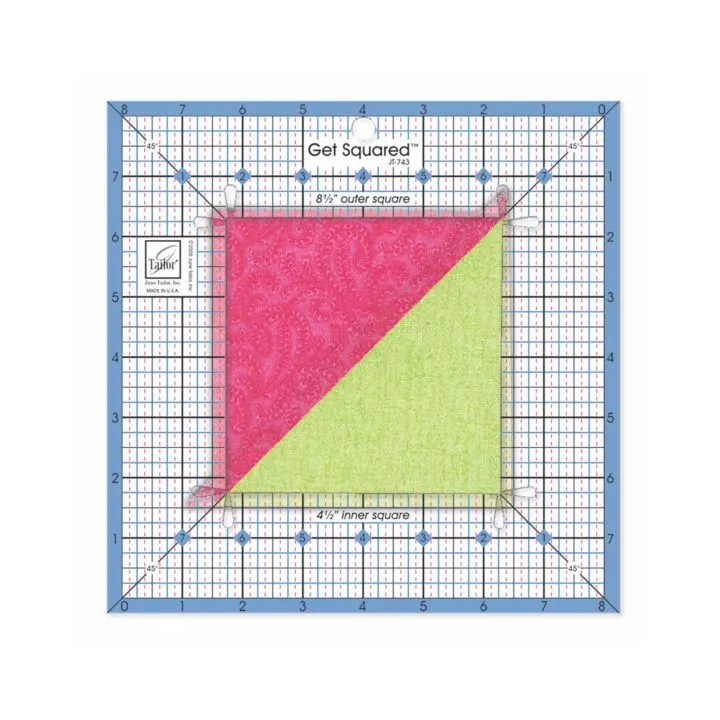 June Tailor Get Squared 8.5" Outer / 4.5" Inner Quilting Ruler JT-743