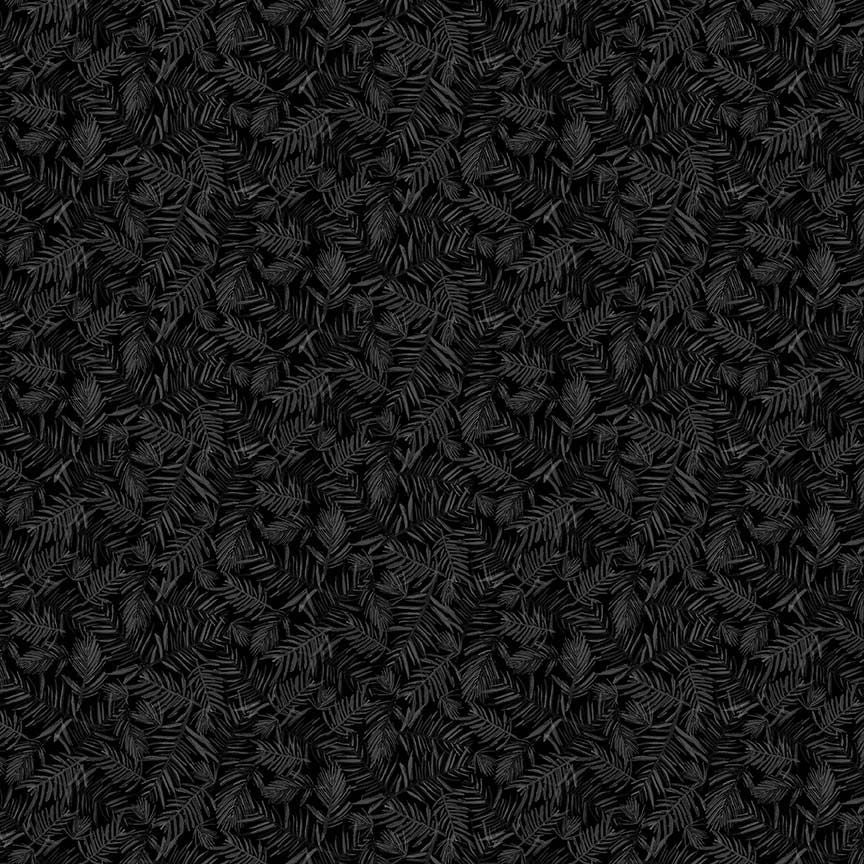 Fabric Timeless Treasures Black Fir Texture Welcome Winter by the Quarter Yard CD4266-BLACK