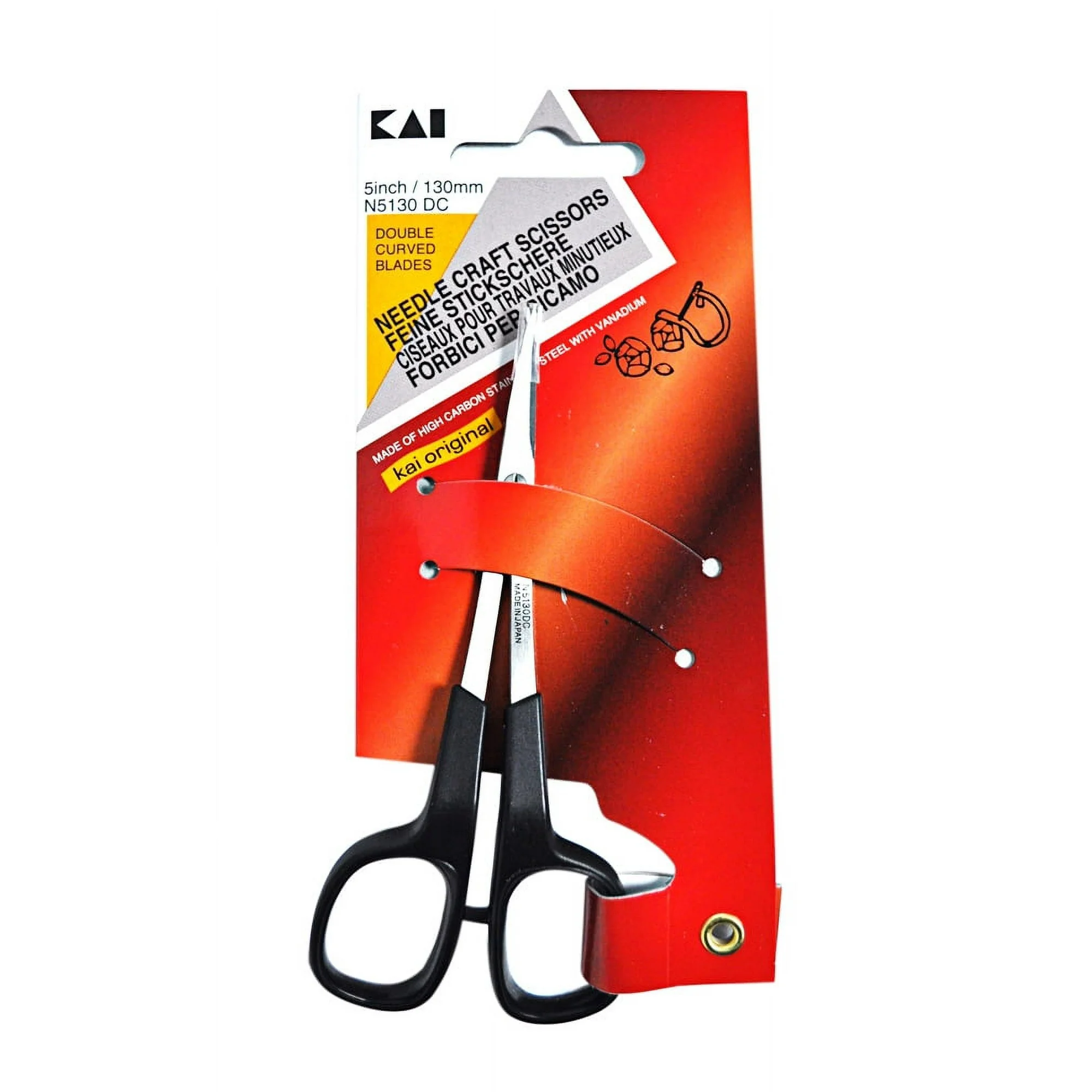 Kai 5" Double Curved Embroidery Scissors N5130DC