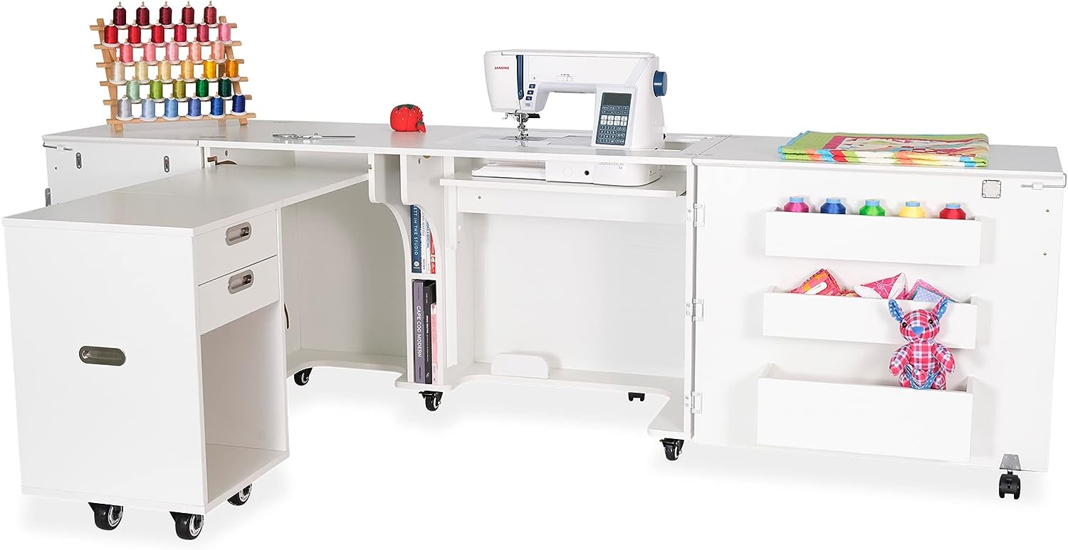 Kangaroo Aussie Full Size Sewing Cabinet Ash White