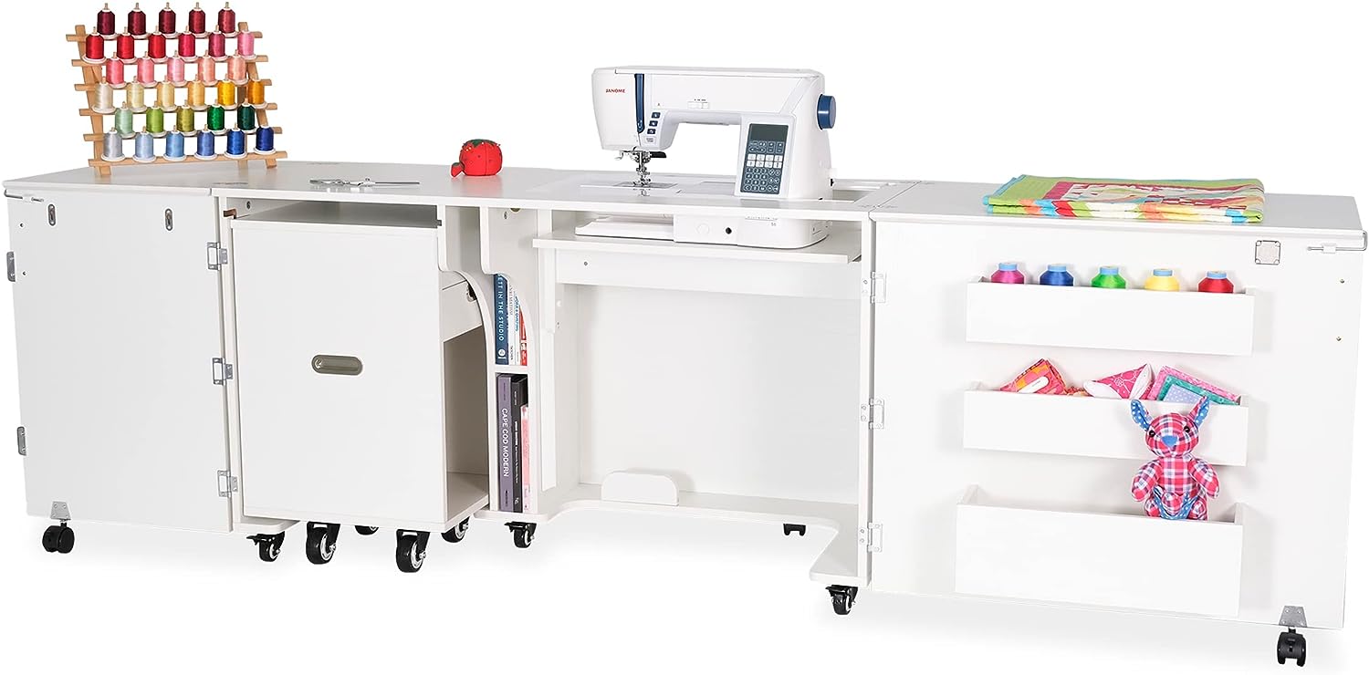 Kangaroo Aussie Full Size Sewing Cabinet Ash White