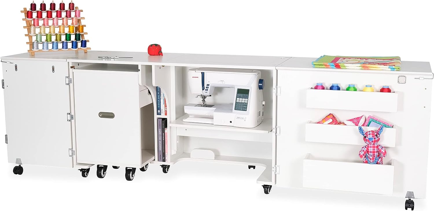 Kangaroo Aussie Full Size Sewing Cabinet Ash White