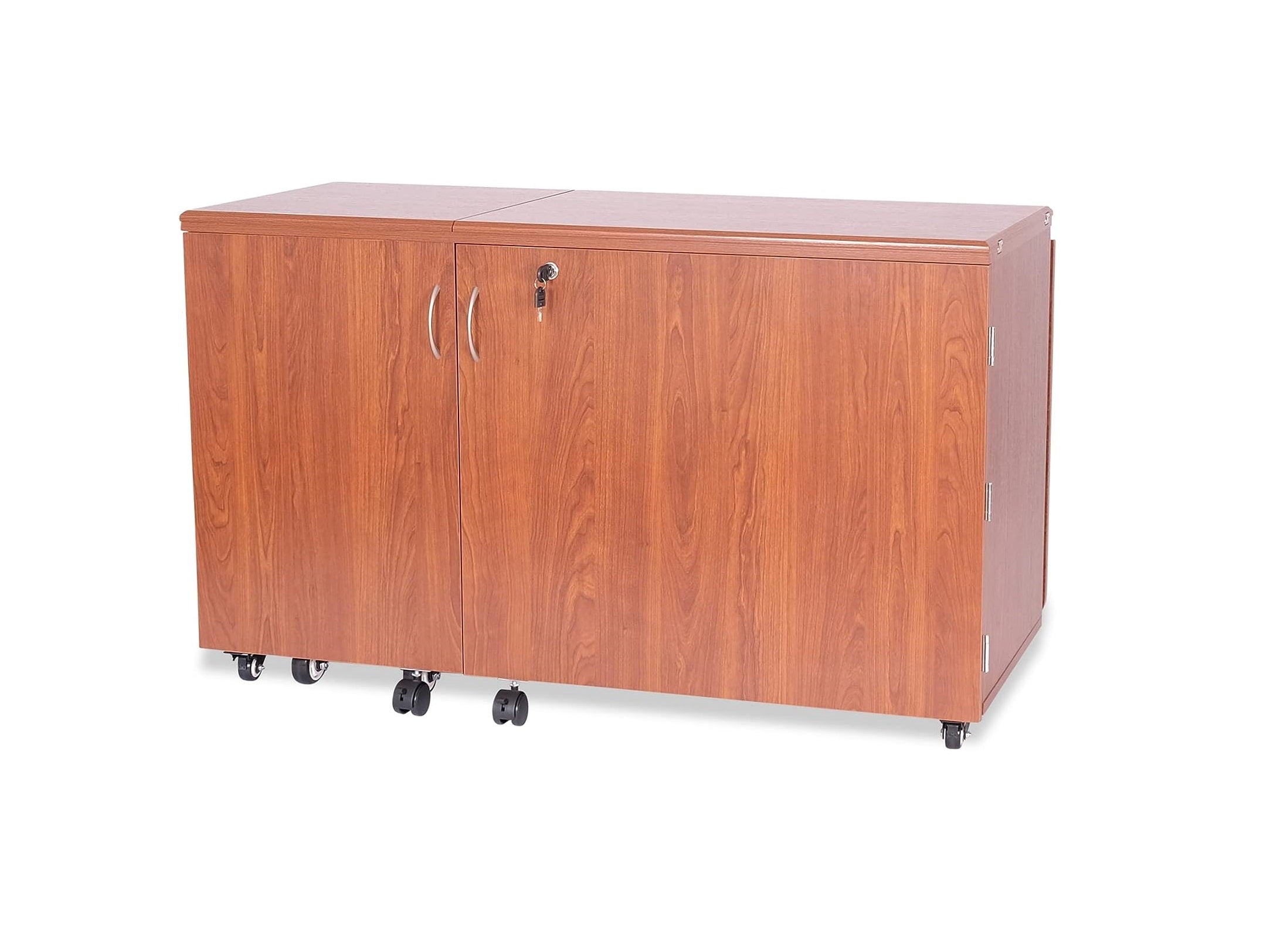 Kangaroo Aussie Full Size Sewing Cabinet Teak Brown