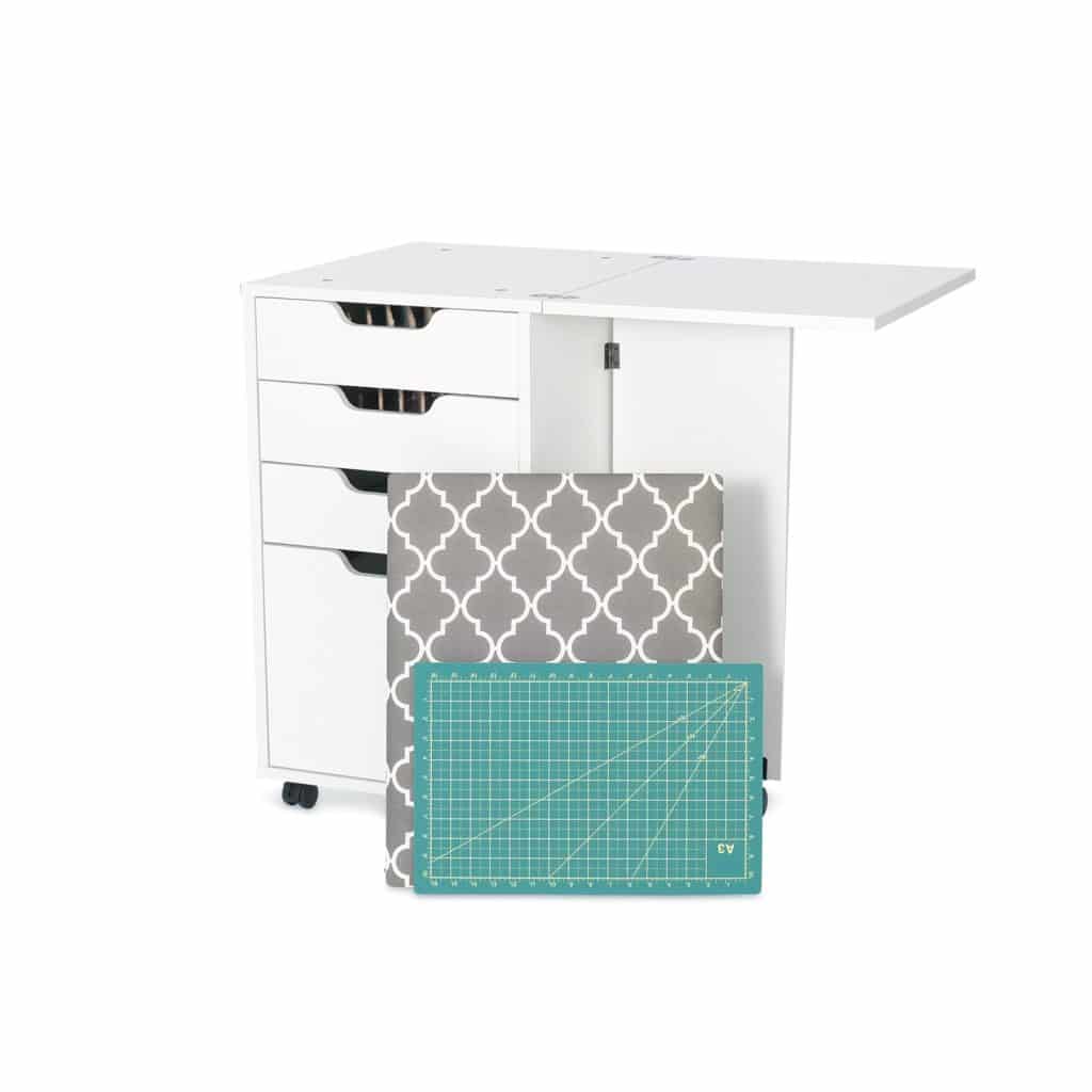 Kangaroo Kiwi Sewing Cabinet Ash White