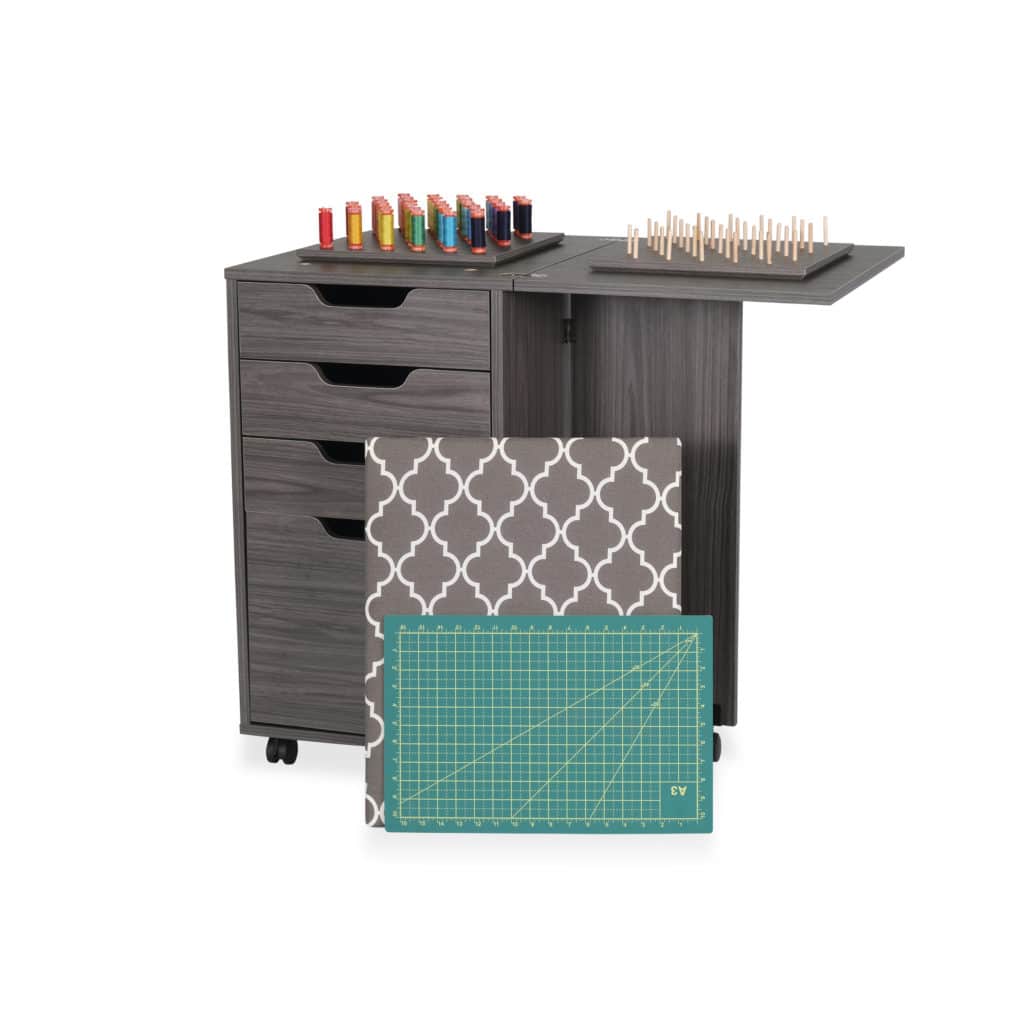 Kangaroo Kiwi Sewing Cabinet Gray