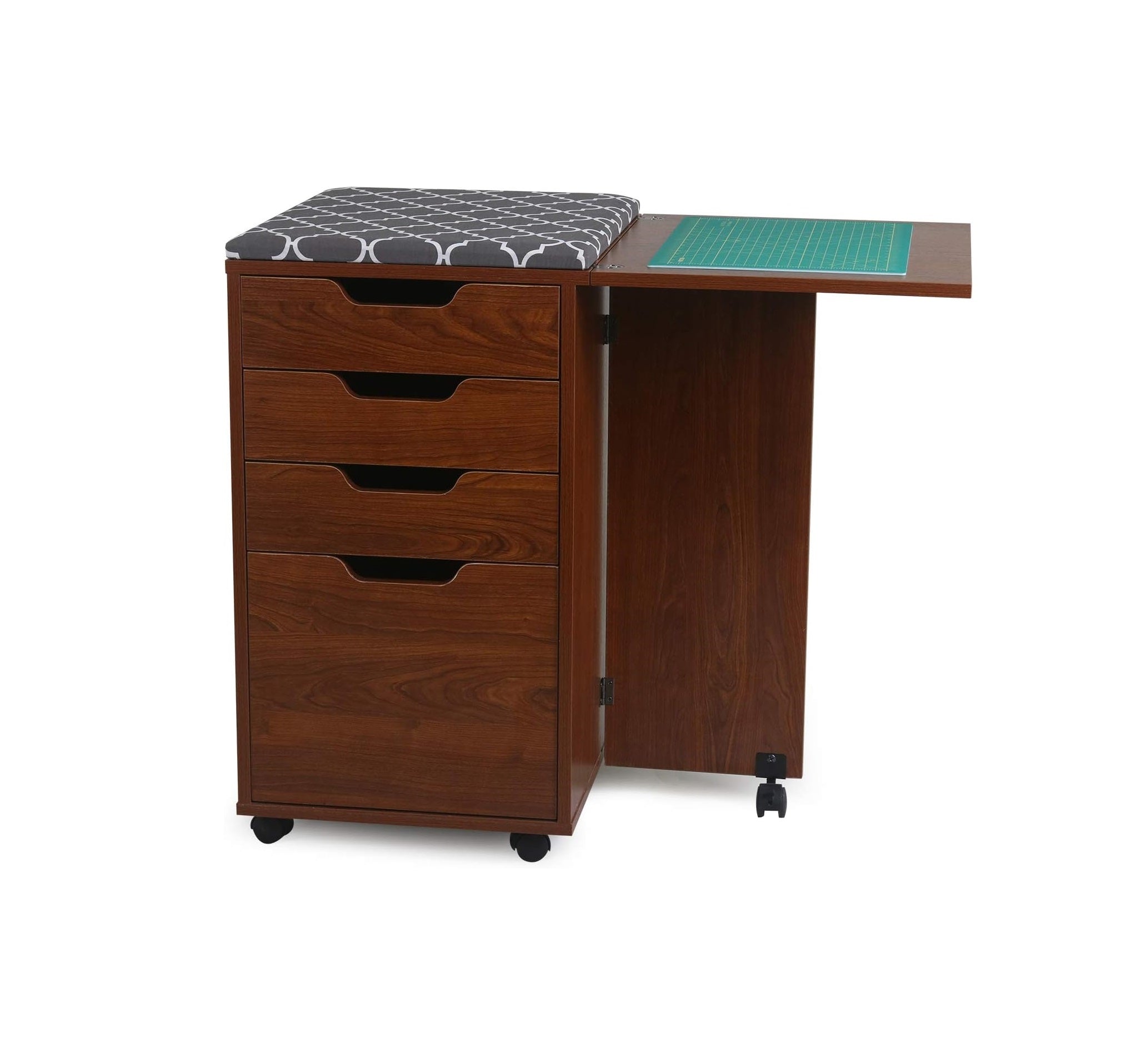 Kangaroo Kiwi Sewing Cabinet Teak Brown