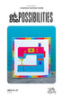 Colorful quilt pattern with a sewing machine design on a blue background, featuring text 'oh the possibilities' and 'Kelly Rowland'.
