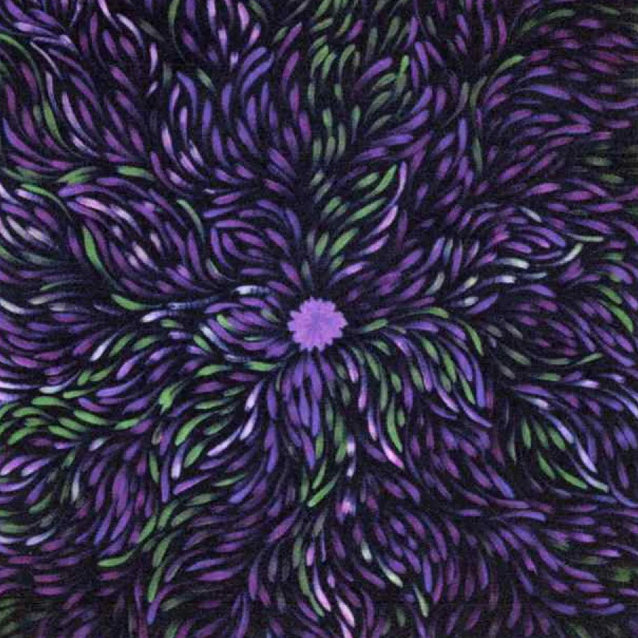 Fabric M & S Lilac Leaves by the Quarter Yard LEL