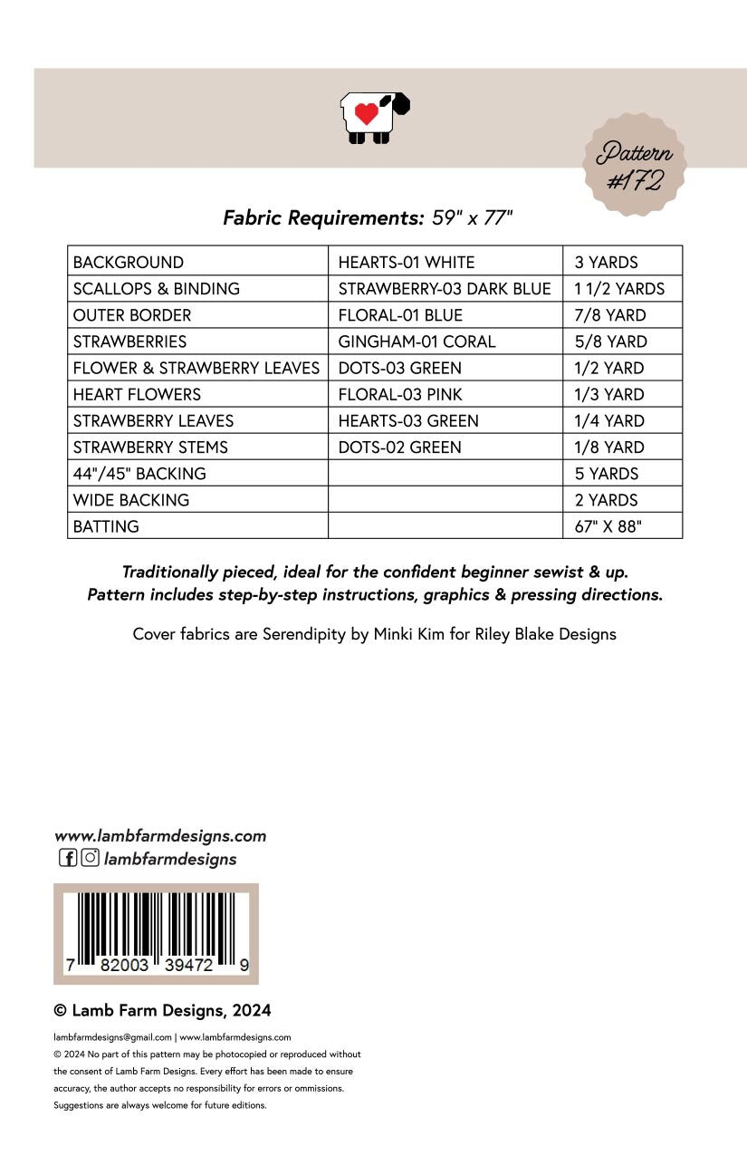 Lamb Farm Designs Spring Postage Quilt Pattern P226-SPRPOSTAGE
