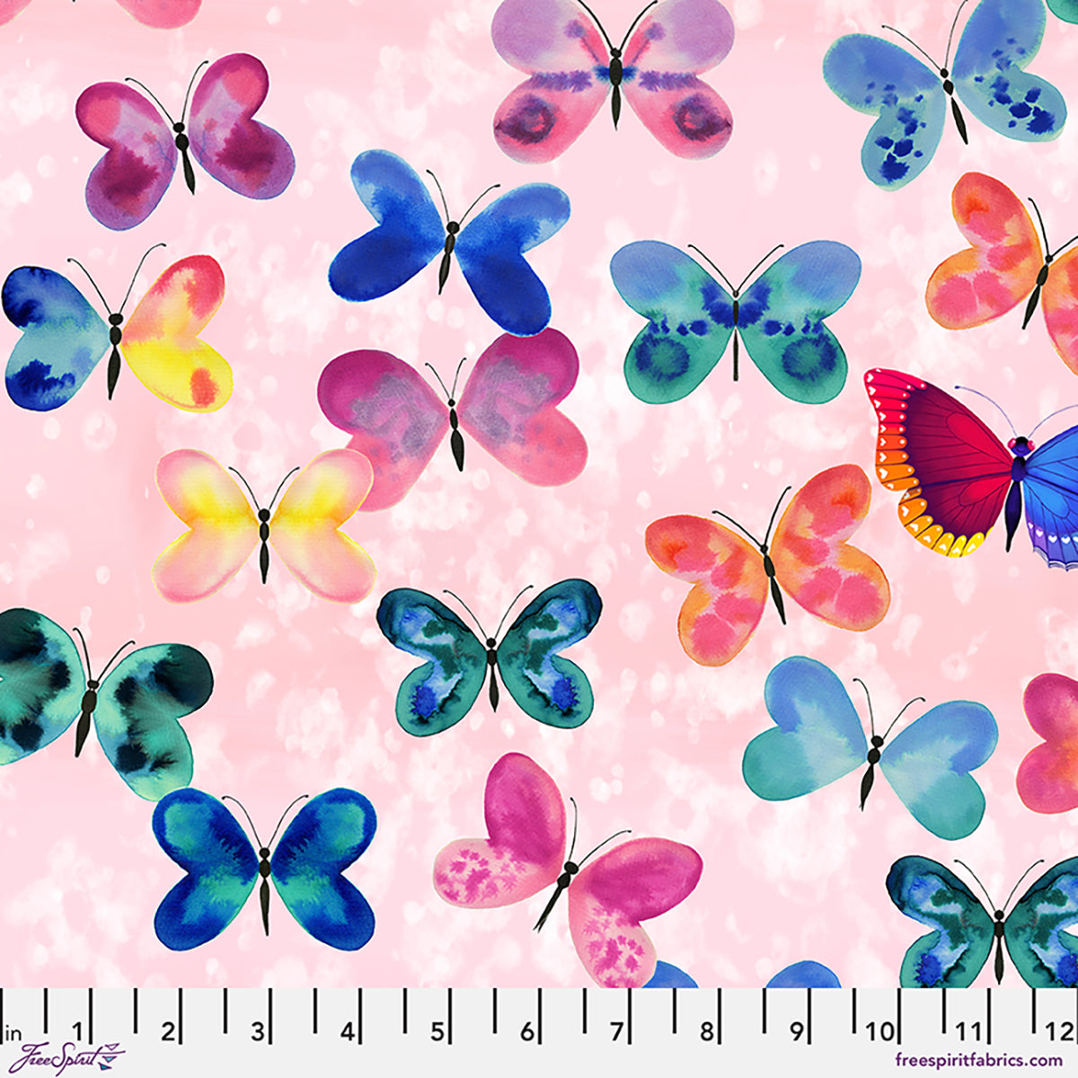 Fabric FreeSpirit Pink Sweet Wing Love in Minky Love in the Wild by the Quarter Yard MKKT003.XPINK