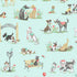 Fabric Andover Teal Park Pooch by the Quarter Yard MU-256-T