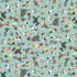 Fabric Andover Teal Pals Pooch by the Quarter Yard MU-257-T
