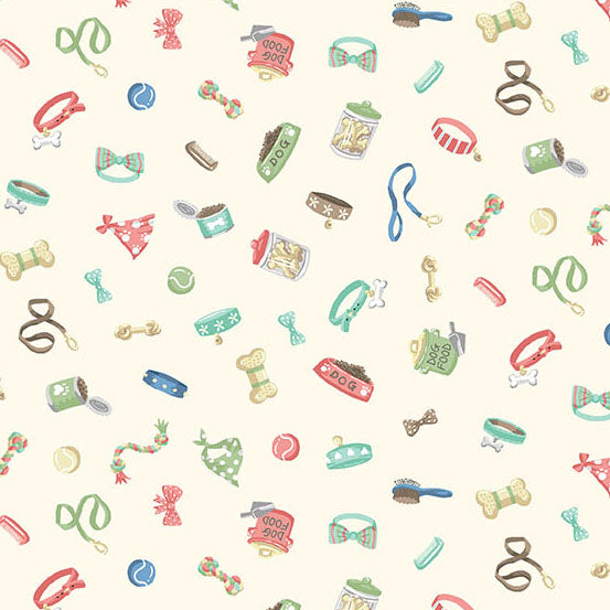 Fabric Andover Cream Accessories Pooch by the Quarter Yard MU-258-Q