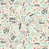 Fabric Andover Cream Text Pooch by the Quarter Yard MU-259-Q