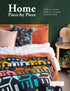Book cover of 'Home Piece by Piece' with a colorful quilt on a bed against a green wall.