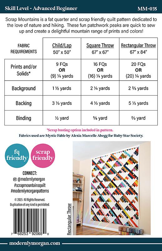 Modernly Morgan Scrap Mountains Quilt Pattern MM-035