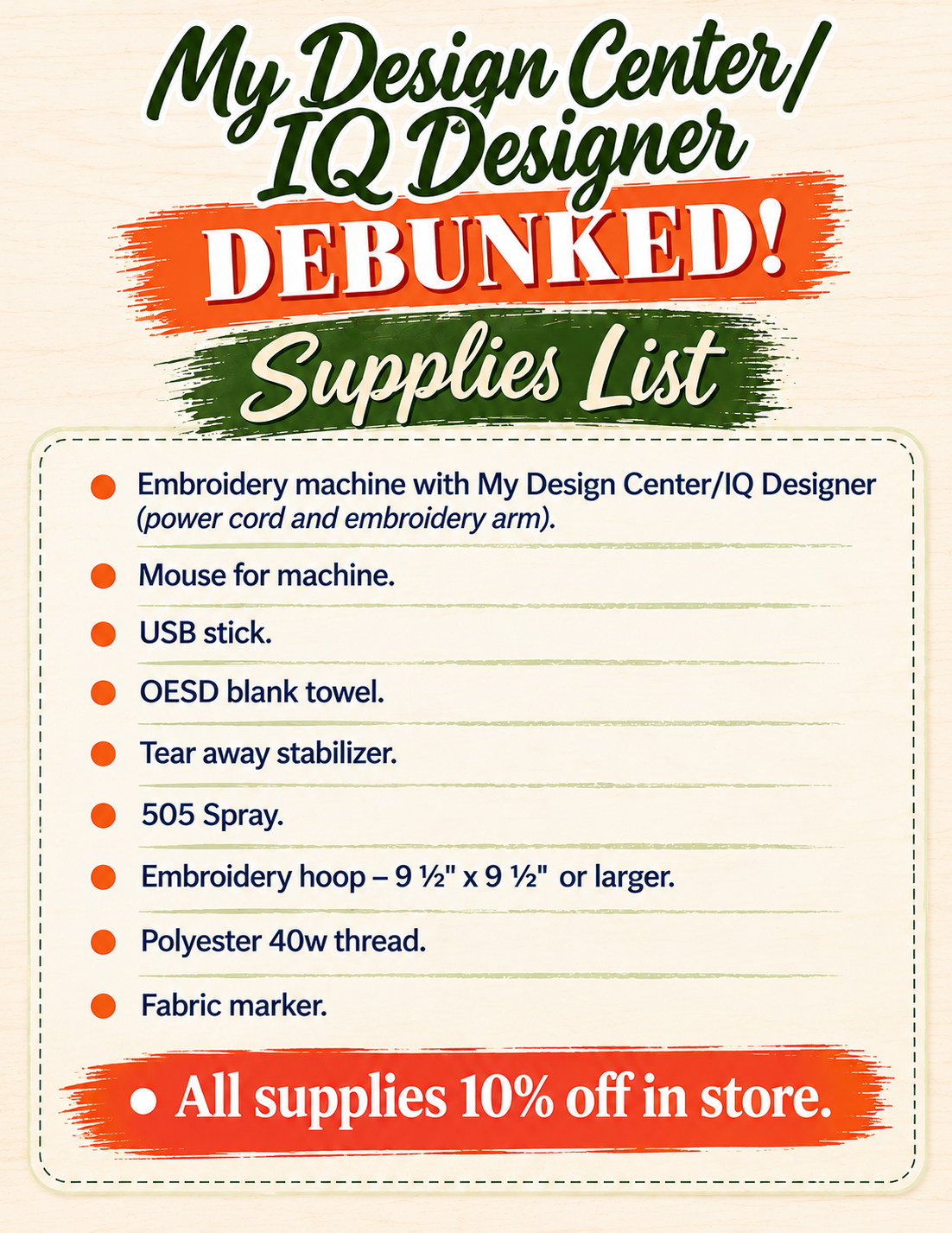 My Design Center / IQ Designer Debunked! Class 10/23