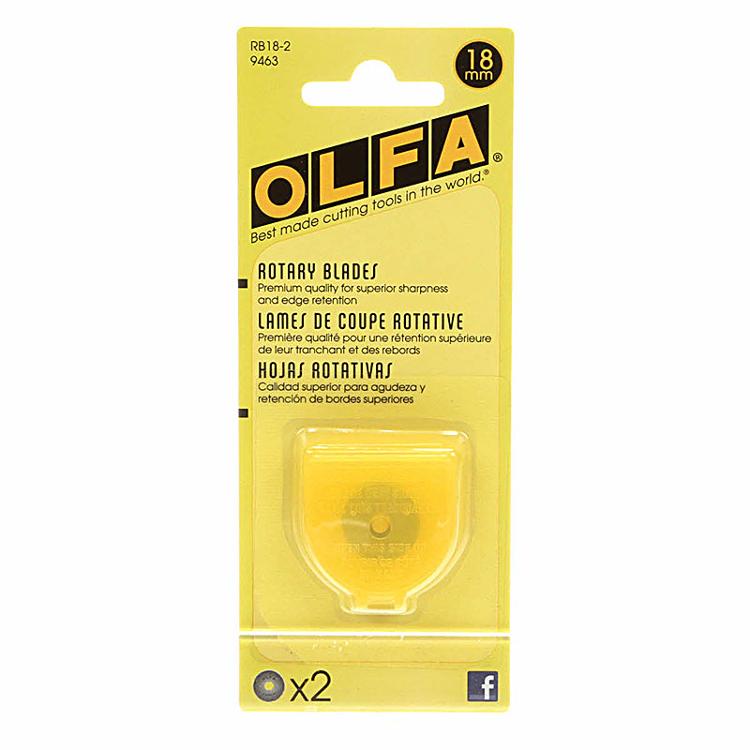 OLFA 18mm Rotary Cutter Replacement Blades RB18-2