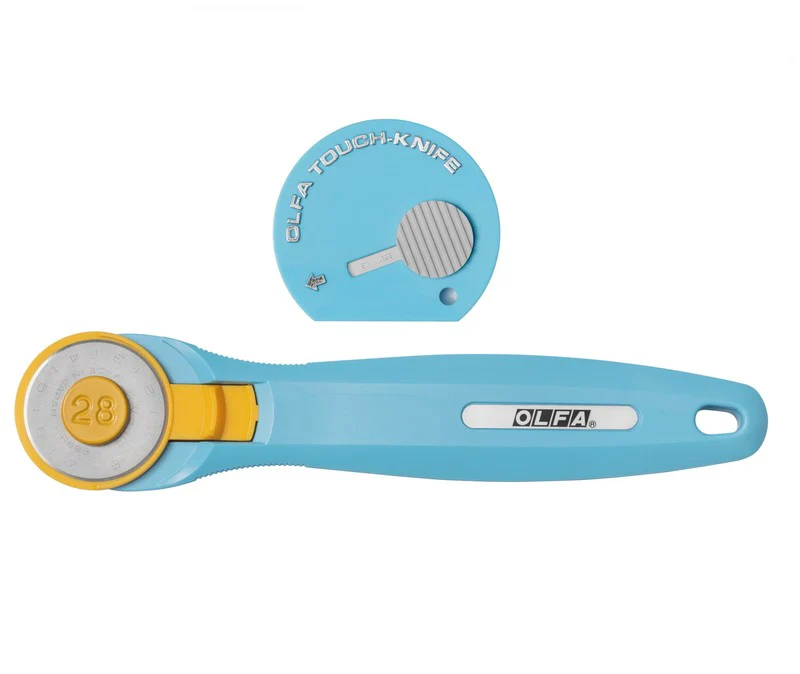 OLFA 28mm Quick Change Rotary Cutter with Touch Knife RTY-1CTK-AQA