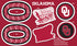 Fabric Sykel Enterprises University of Oklahoma Collegiate Pillow Project Minky Panel OU1359