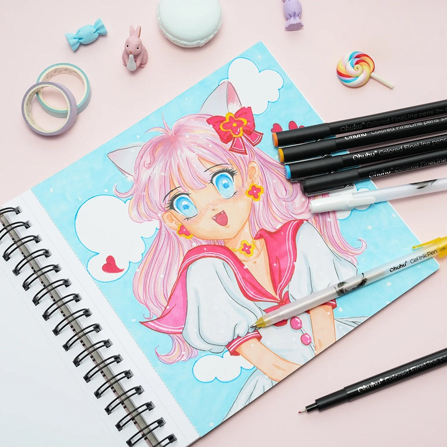 Ohuhu Hana Highway 18ct Fineliner Drawing Pens Y30-80600-54 for Sale at World Weidner