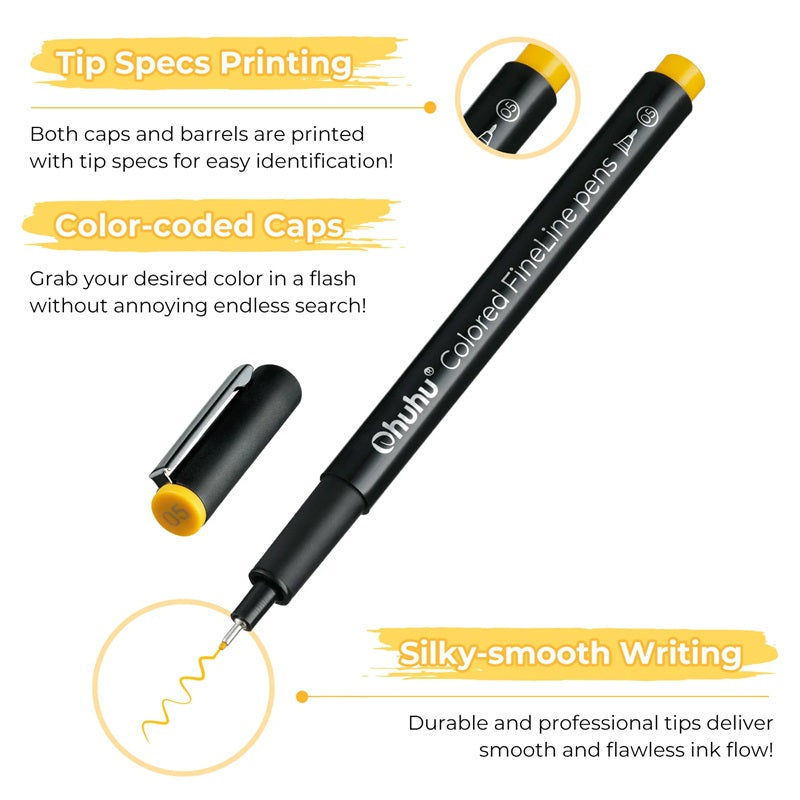 Ohuhu Hana Highway 18ct Fineliner Drawing Pens Y30-80600-54 for Sale at World Weidner