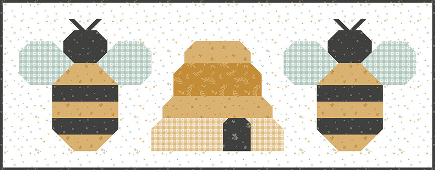 Riley Blake Designs Primrose Cottage Quilts Bee Humble Runner Pattern P144-BEEHUMBLE