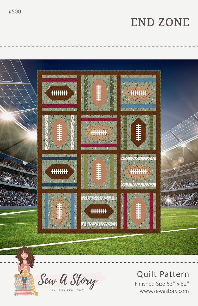 Riley Blake Designs Jennifer Long End Zone Quilt Pattern P177-ENDZONE