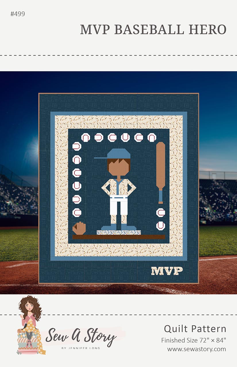 Riley Blake Designs Jennifer Long MVP Baseball Hero Quilt Pattern P177-MVPBASEBALLHERO