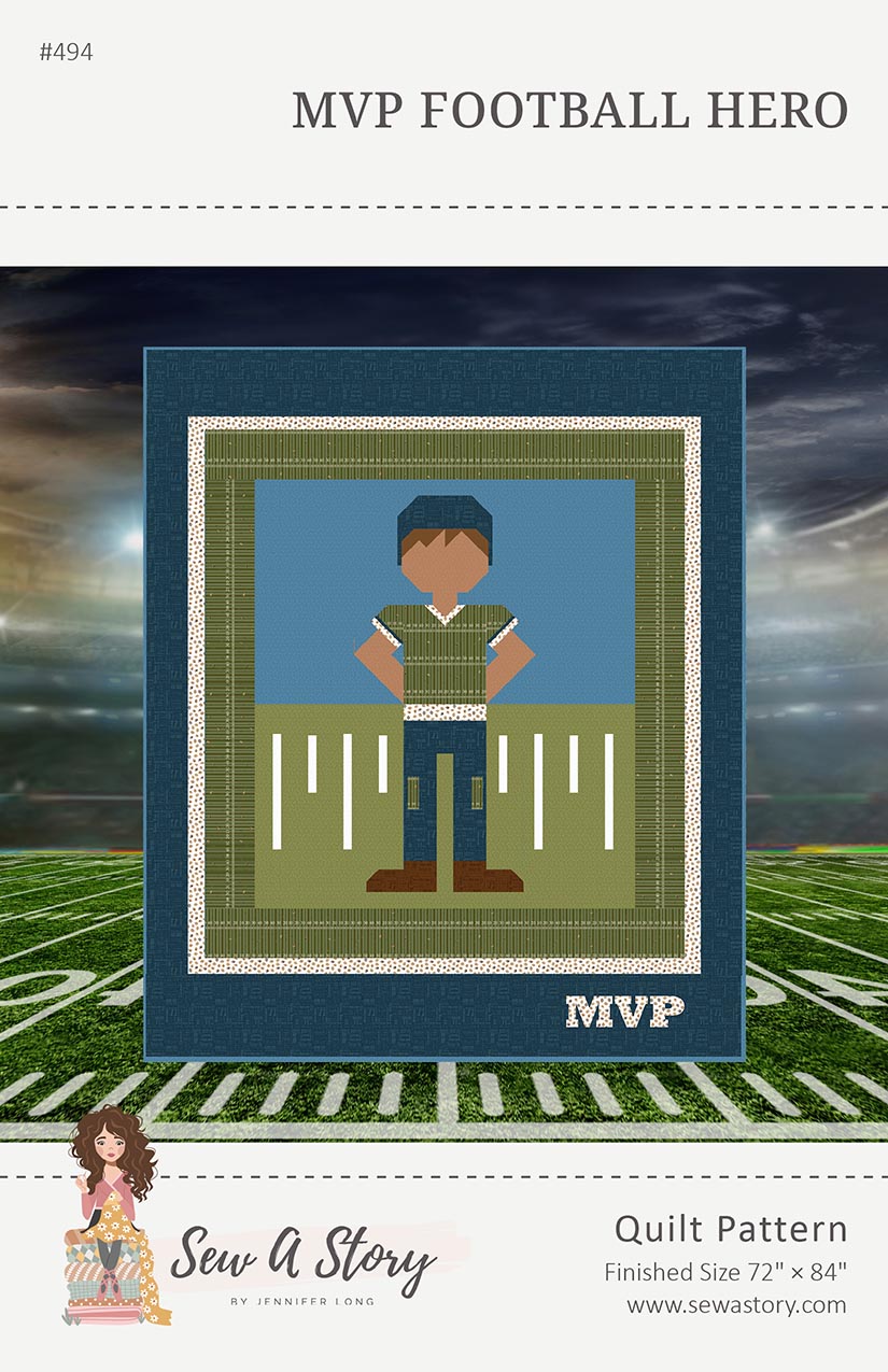 Riley Blake Designs Jennifer Long MVP Football Hero Quilt Pattern P177-MVPFOOTBALLHERO