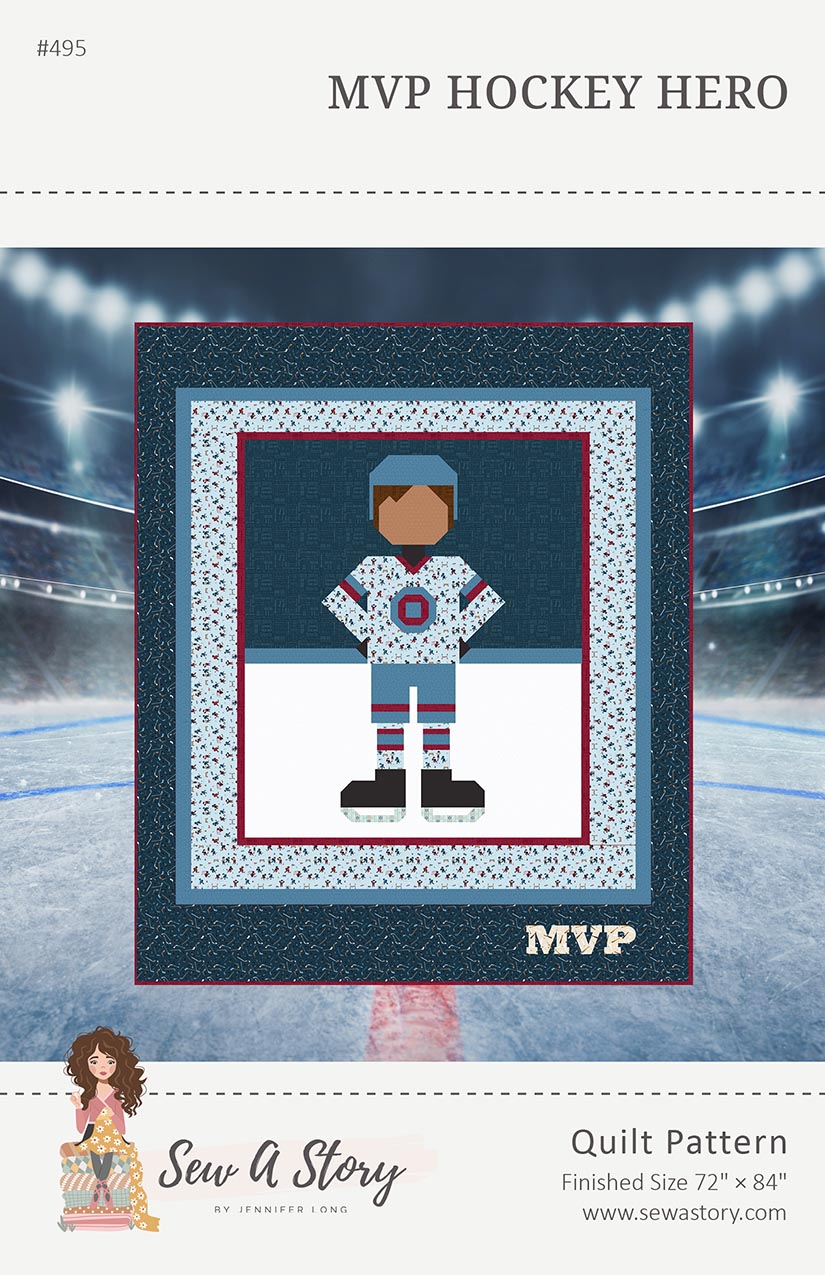 Riley Blake Designs Jennifer Long MVP Hockey Hero Quilt Pattern P177-MVPHOCKEYHERO