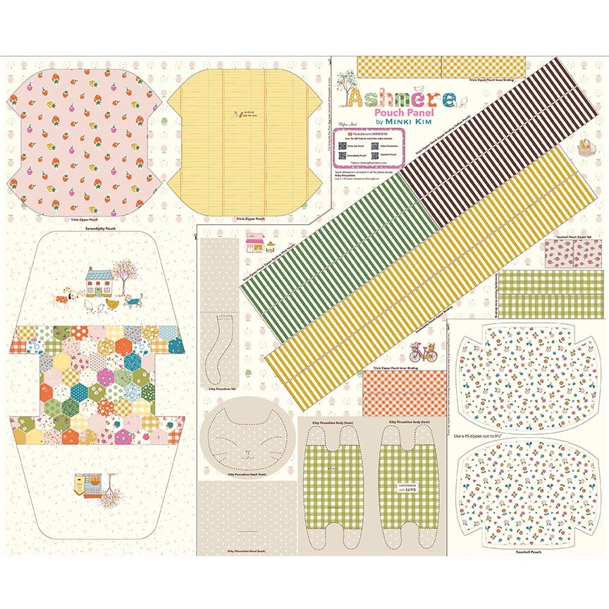 Fabric Riley Blake Pouch Ashmere Quilt Panel P18901-PANEL