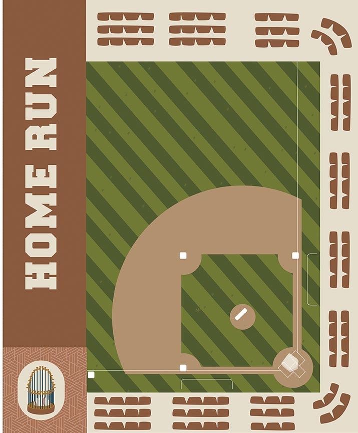 Fabric Riley Blake Baseball Hometown Heroes Quilt Panel P18943-PANEL