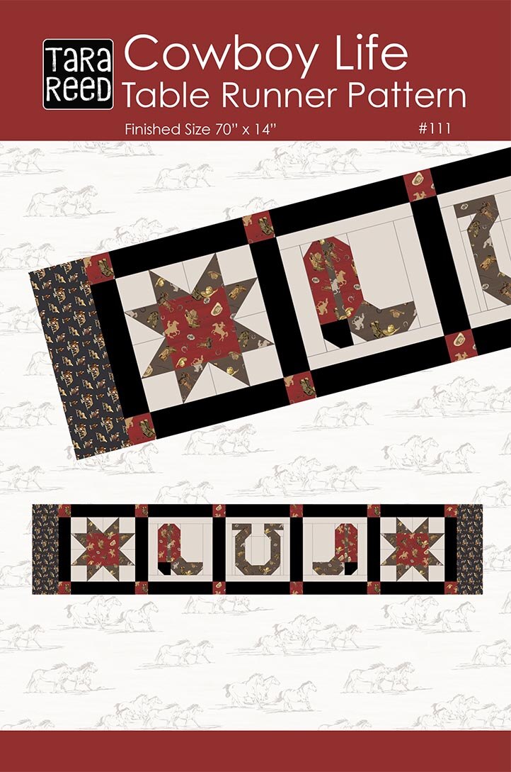 Riley Blake Designs Tara Reed Cowboy Life Table Runner Pattern P239-COWBOYRUNNER