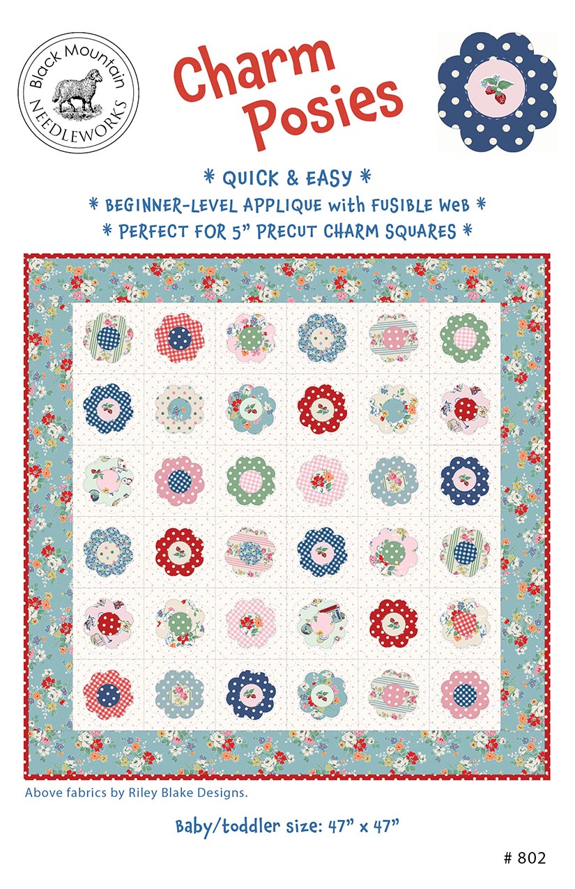 Black Mountain Needleworks Charm Posies Quilt Pattern P298-CHARMPOSIES
