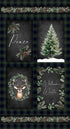 Fabric Timeless Treasures Hunter Welcome Winter Quilt Panel CD4260-HUNTER